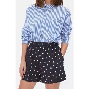 BNWT Clare V St. Martin black and white polka dot shorts